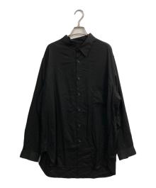 GROUND Y（グラウンドワイ）の古着「TR VIYELLA ONE SIDED COLLAR SHIRT」｜ブラック