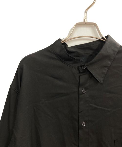 GROUND Y（グラウンドワイ）GROUND Y (グラウンドワイ) TR VIYELLA ONE SIDED COLLAR SHIRT ブラック サイズ:3の古着・服飾アイテム