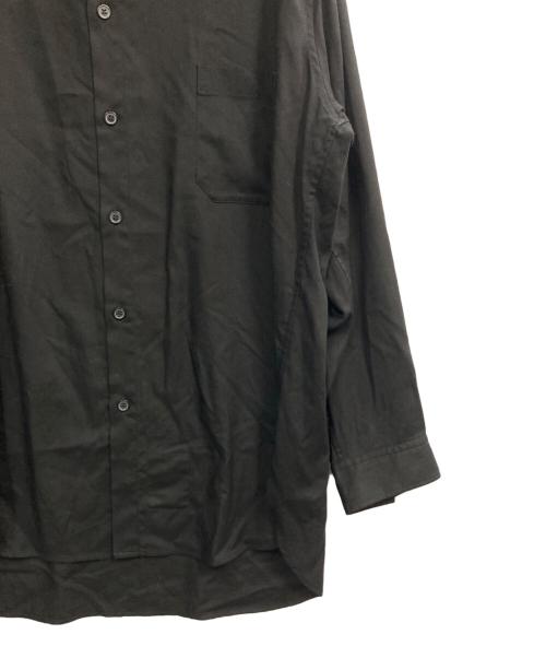 GROUND Y（グラウンドワイ）GROUND Y (グラウンドワイ) TR VIYELLA ONE SIDED COLLAR SHIRT ブラック サイズ:3の古着・服飾アイテム