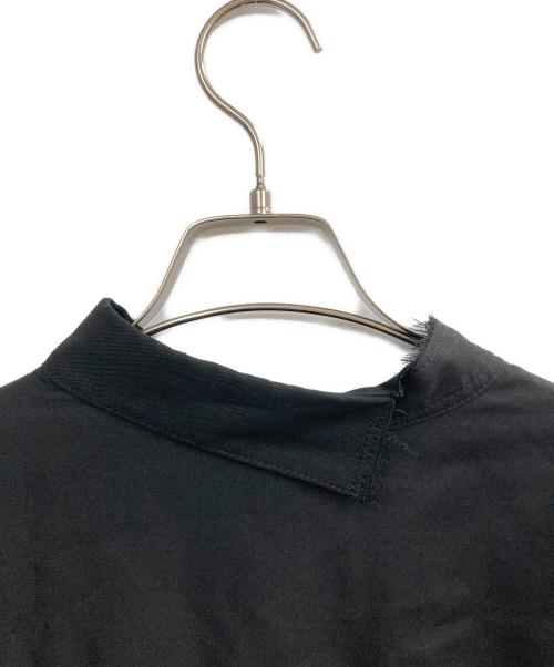 GROUND Y（グラウンドワイ）GROUND Y (グラウンドワイ) TR VIYELLA ONE SIDED COLLAR SHIRT ブラック サイズ:3の古着・服飾アイテム
