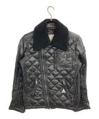 MONCLERモンクレール）の古着「ダウンライダースジャケット」｜ブラック