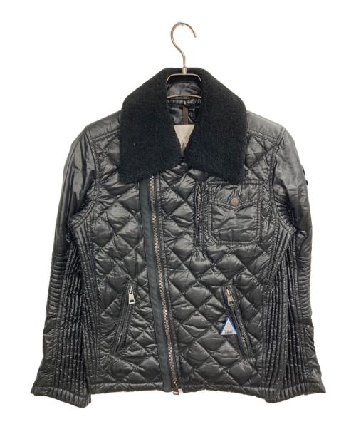 MONCLER（モンクレール）MONCLER (モンクレール) ダウンライダースジャケット ブラックの古着・服飾アイテム