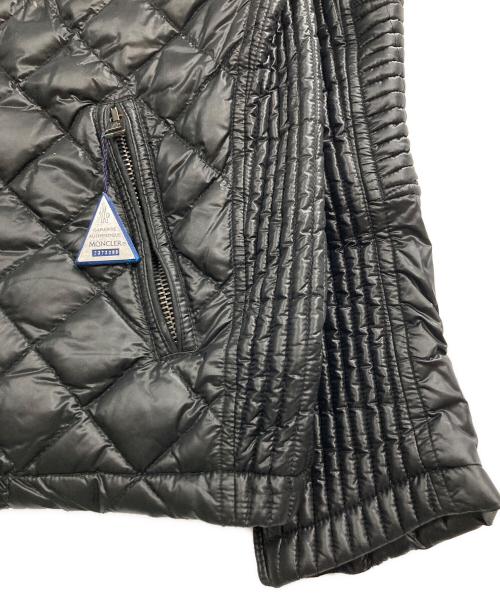 MONCLER（モンクレール）MONCLER (モンクレール) ダウンライダースジャケット ブラックの古着・服飾アイテム