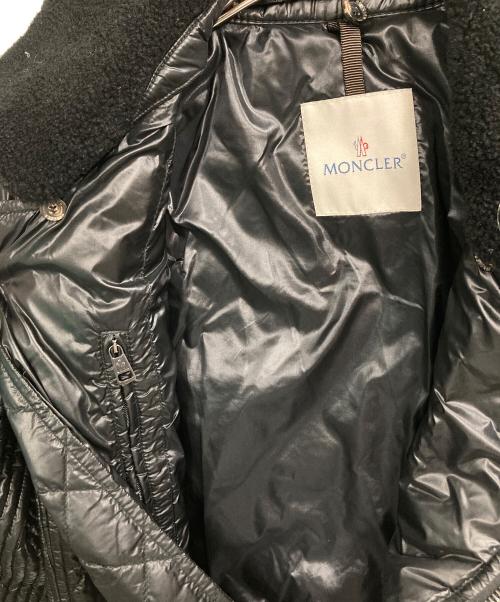 MONCLER（モンクレール）MONCLER (モンクレール) ダウンライダースジャケット ブラックの古着・服飾アイテム