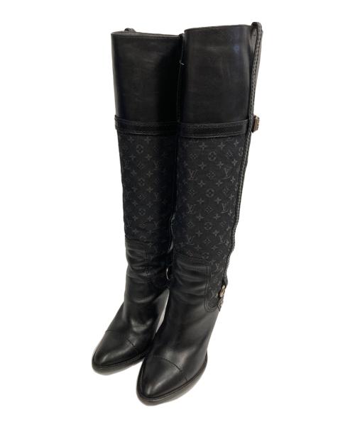 LOUIS VUITTON（ルイ ヴィトン）LOUIS VUITTON (ルイ ヴィトン) モノグラム・ミニ・ランブーツ ブラック サイズ:SIZE 37 1/2の古着・服飾アイテム