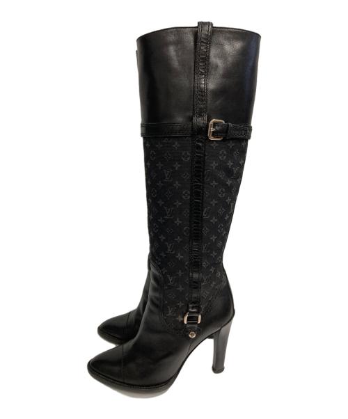 LOUIS VUITTON（ルイ ヴィトン）LOUIS VUITTON (ルイ ヴィトン) モノグラム・ミニ・ランブーツ ブラック サイズ:SIZE 37 1/2の古着・服飾アイテム
