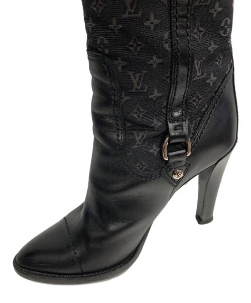 LOUIS VUITTON（ルイ ヴィトン）LOUIS VUITTON (ルイ ヴィトン) モノグラム・ミニ・ランブーツ ブラック サイズ:SIZE 37 1/2の古着・服飾アイテム