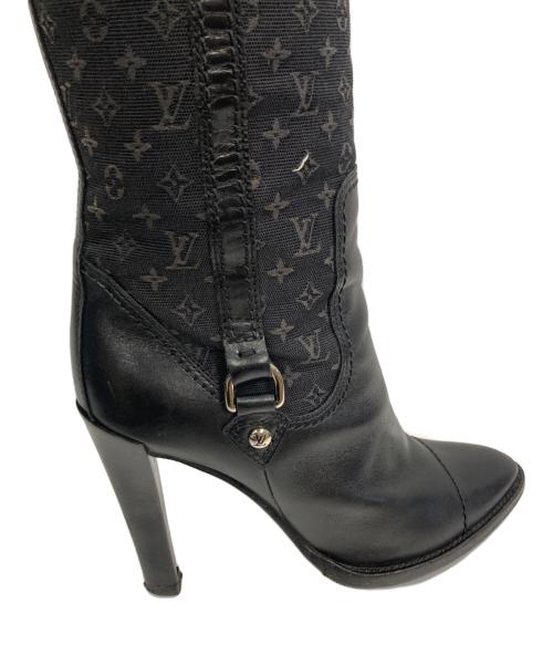 LOUIS VUITTON（ルイ ヴィトン）LOUIS VUITTON (ルイ ヴィトン) モノグラム・ミニ・ランブーツ ブラック サイズ:SIZE 37 1/2の古着・服飾アイテム