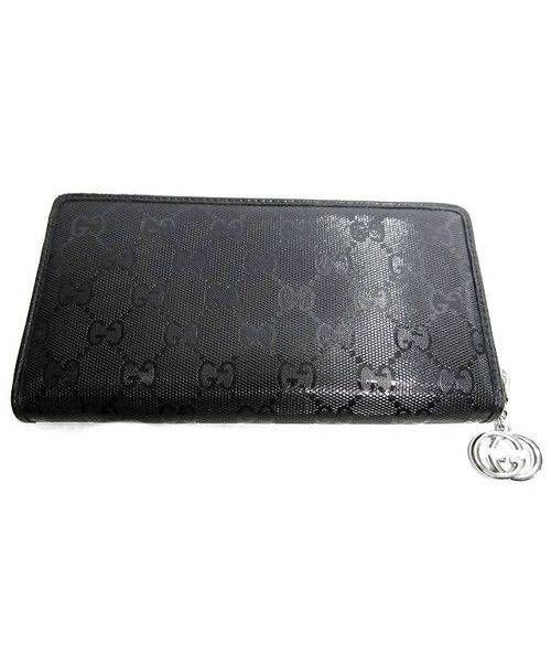 GUCCI（グッチ）【GUCCI】（グッチ）　ラウンドジップ長財布  ブラック 　 　GGチャームの古着・服飾アイテム