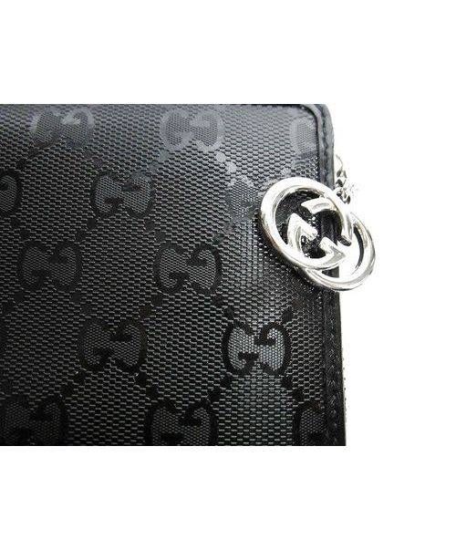GUCCI（グッチ）【GUCCI】（グッチ）　ラウンドジップ長財布  ブラック 　 　GGチャームの古着・服飾アイテム