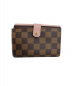 LOUIS VUITTON (ルイヴィトン) ポルトフォイユノルマンディー/Wホック財布 ピンク×ブラウン サイズ:- ダミエ：65800円
