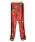 GUCCI (グッチ) スウェットパンツ レッド×ネイビー サイズ:M 未使用品 Galaxy Animal Print Pants：79800円