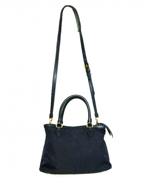 PRADA（プラダ）PRADA (プラダ) TESSUTO SOFT CA 2WAY ハンドバッグ ネイビー サイズ:下記参照の古着・服飾アイテム