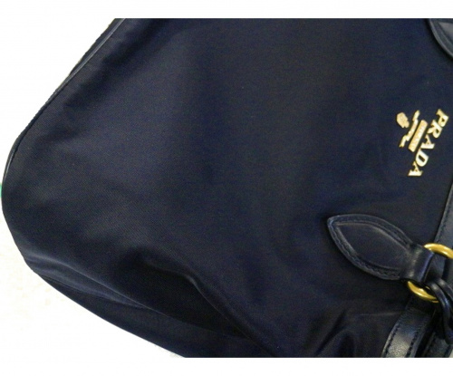 PRADA（プラダ）PRADA (プラダ) TESSUTO SOFT CA 2WAY ハンドバッグ ネイビー サイズ:下記参照の古着・服飾アイテム