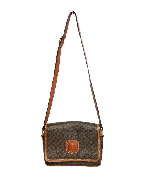 CELINE（セリーヌ）CELINE (セリーヌ) [OLD]マカダムショルダーバッグ ブラウンの古着・服飾アイテム