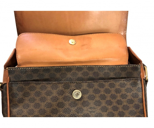 CELINE（セリーヌ）CELINE (セリーヌ) [OLD]マカダムショルダーバッグ ブラウンの古着・服飾アイテム