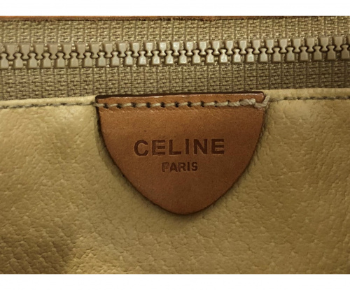 CELINE（セリーヌ）CELINE (セリーヌ) [OLD]マカダムショルダーバッグ ブラウンの古着・服飾アイテム