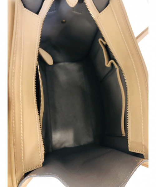 CELINE（セリーヌ）CELINE (セリーヌ) ラゲージ　マイクロショッパー ベージュ  S-ZP-1101  ナノの古着・服飾アイテム