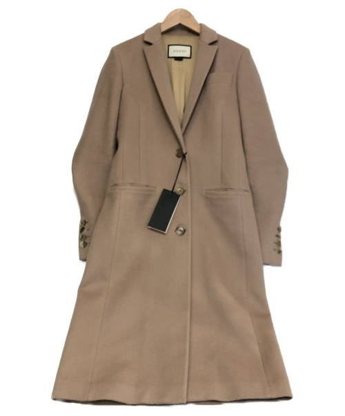 GUCCI（グッチ）GUCCI (グッチ) チェスターコート ベージュ サイズ:38 455739の古着・服飾アイテム