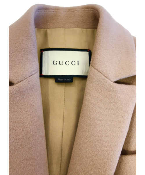 GUCCI（グッチ）GUCCI (グッチ) チェスターコート ベージュ サイズ:38 455739の古着・服飾アイテム