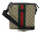 GUCCIグッチ）の古着「GGスプリームフラットメッセンジャーバッグ」｜ベージュ