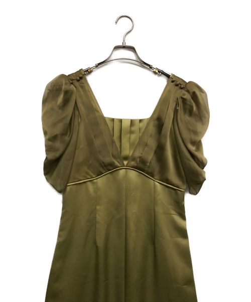 Lily Brown（リリーブラウン）Lily Brown (リリーブラウン) シャンブレーレイヤードサテンドレス イエロー サイズ:1の古着・服飾アイテム