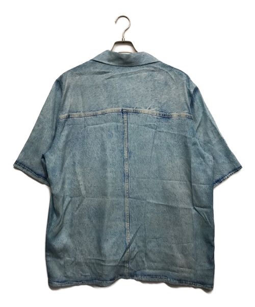 DIESEL（ディーゼル）DIESEL (ディーゼル) デニム ウォッシュ加工 ボーリング シャツ ブルー サイズ:52の古着・服飾アイテム