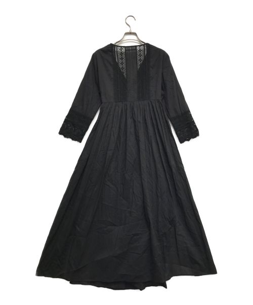 ne quittez pas（ヌキテパ）ne quittez pas (ヌキテパ) コットンボイルレース＆ピンタックガウン ブラック サイズ:記載無の古着・服飾アイテム