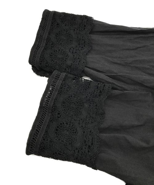 ne quittez pas（ヌキテパ）ne quittez pas (ヌキテパ) コットンボイルレース＆ピンタックガウン ブラック サイズ:記載無の古着・服飾アイテム