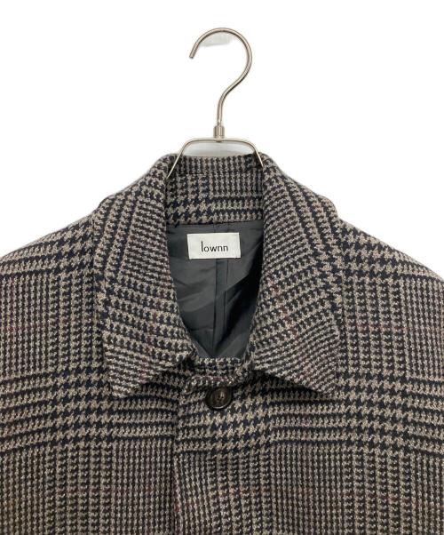 lownn（ローン）lownn (ローン) チェックウールオーバーコート グレー サイズ:48の古着・服飾アイテム
