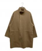 H BEAUTY&YOUTHエイチ ビューティー&ユース）の古着「パイルメルトンスタンドカラーコート」｜ブラウン