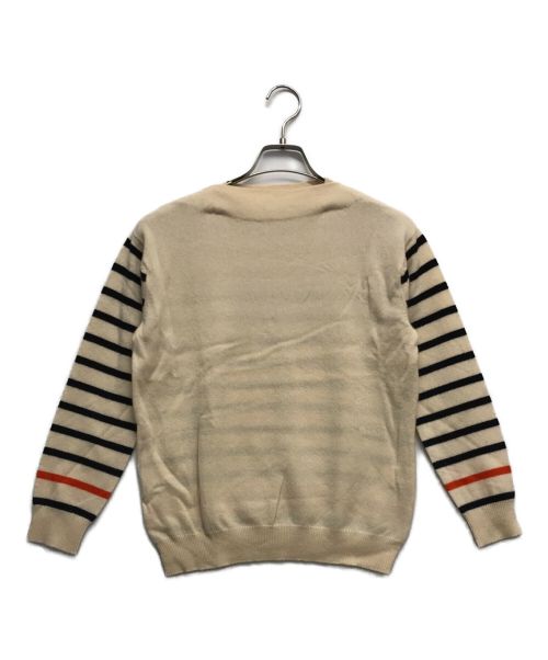DEMYLEE（デミリー）DEMYLEE (デミリー) カシミヤボーダーニット アイボリー サイズ:Sの古着・服飾アイテム