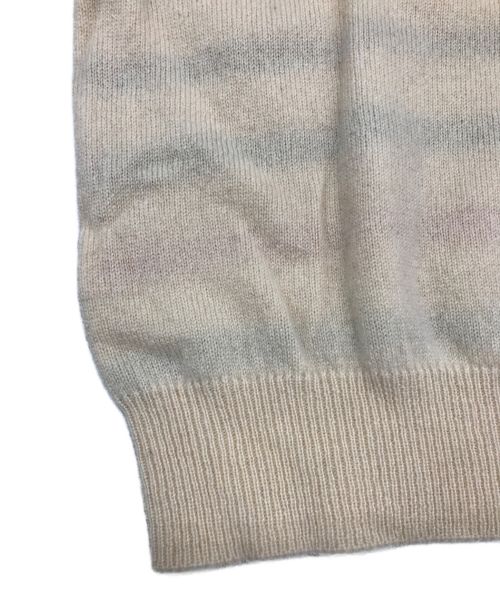 DEMYLEE（デミリー）DEMYLEE (デミリー) カシミヤボーダーニット アイボリー サイズ:Sの古着・服飾アイテム