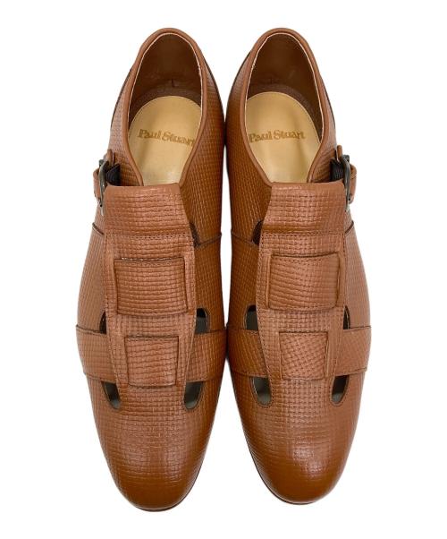 Paul Stuart（ポールスチュアート）Paul Stuart (ポールスチュアート) レザーグルカサンダル ブラウン サイズ:27 EEEの古着・服飾アイテム