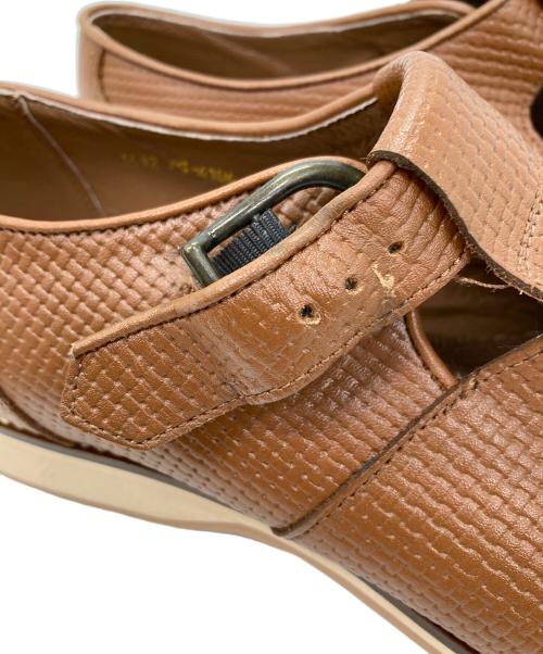 Paul Stuart（ポールスチュアート）Paul Stuart (ポールスチュアート) レザーグルカサンダル ブラウン サイズ:27 EEEの古着・服飾アイテム