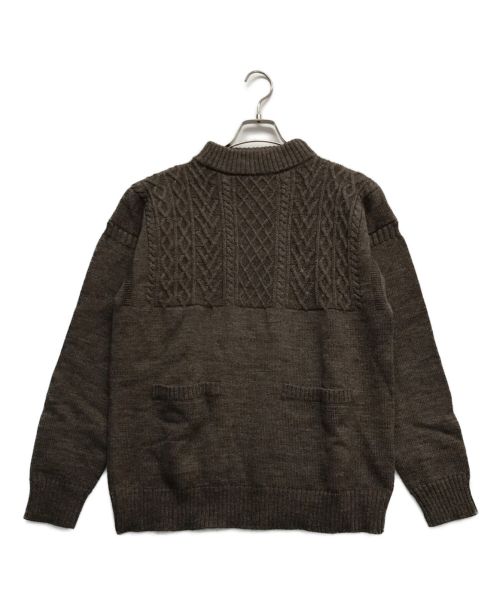 Snow peak（スノーピーク）Snow peak (スノーピーク) ミドルケージクルーネックニット ブラウン サイズ:Mの古着・服飾アイテム