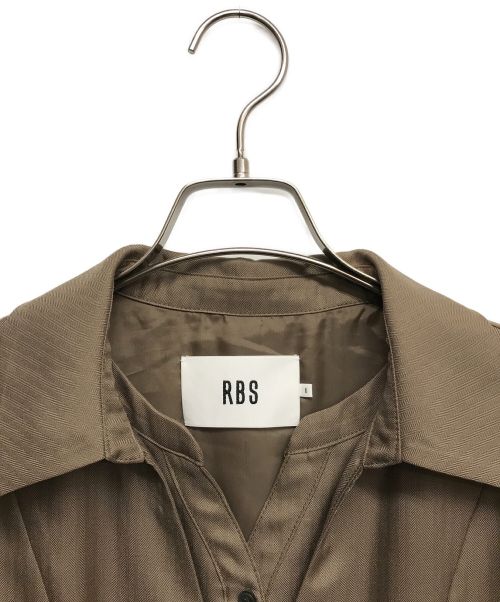 RBS（アールビーエス）RBS (アールビーエス) ボックスプリーツ シャツ ワンピース ベージュ サイズ:1 未使用品の古着・服飾アイテム