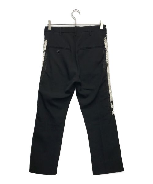 doublet（ダブレット）doublet (ダブレット) LINED CHAOS EMBROIDERY WIDE TAPERED TROUSERS ブラック サイズ:XSの古着・服飾アイテム