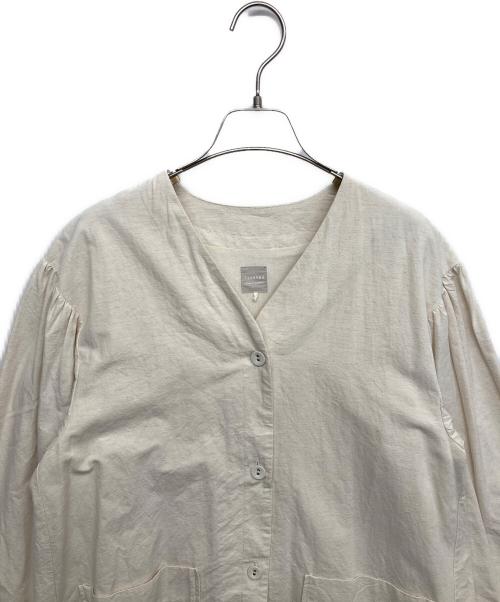 TSUHARU by samansa Mos2（ツハル バイ サマンサモスモス）TSUHARU by Samansa Mos2 (ツハル バイ サマンサモスモス) ノーカラーコート ベージュ サイズ:Fの古着・服飾アイテム