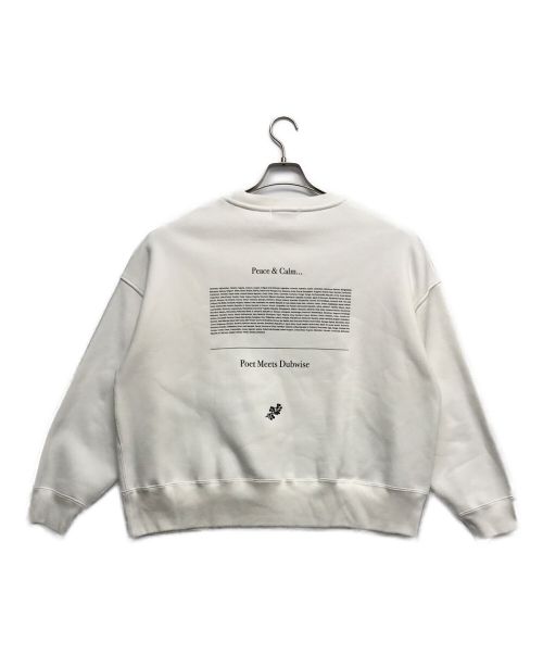 POET MEETS DUBWISE（ポエットミーツダブワイズ）POET MEETS DUBWISE (ポエットミーツダブワイズ) Futureクルーネックスウェット ホワイト サイズ:Fの古着・服飾アイテム