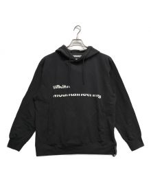 WHITE MOUNTAINEERING（ホワイトマウンテ二アニング）の古着「WM LOGO HALF PRINTED HOODE」｜ブラック