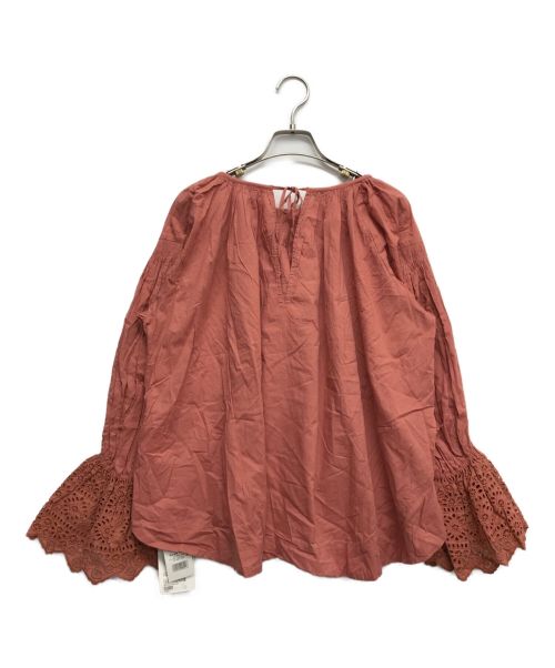 ne quittez pas（ヌキテパ）ne quittez pas (ヌキテパ) パゴタスリーブ ピンタックブラウス レッド サイズ:FREE 未使用品の古着・服飾アイテム