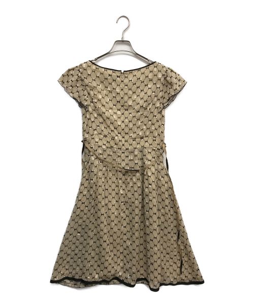 TOCCA（トッカ）TOCCA (トッカ) CHECKER RIBBON ドレス ベージュ サイズ:2の古着・服飾アイテム