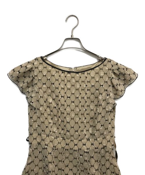 TOCCA（トッカ）TOCCA (トッカ) CHECKER RIBBON ドレス ベージュ サイズ:2の古着・服飾アイテム