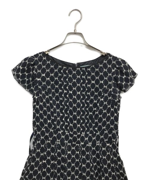 TOCCA（トッカ）TOCCA (トッカ) CHECKER RIBBON ドレス ネイビー サイズ:2の古着・服飾アイテム
