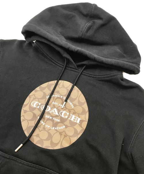 COACH（コーチ）COACH (コーチ) シグネチャーロゴパーカー ブラック サイズ:XSの古着・服飾アイテム