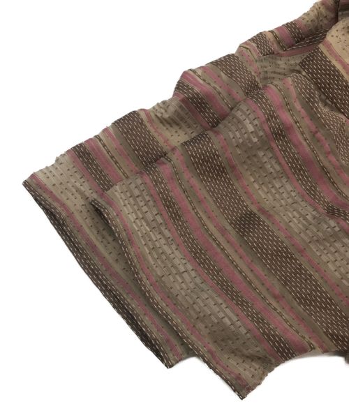 Needles（ニードルズ）Needles (ニードルズ) S/S ONE-UP SHIRT ブラウン サイズ:Lの古着・服飾アイテム