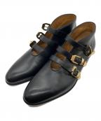 GUCCIグッチ）の古着「ストラップバックル アンクルショートブーツ」｜ブラック