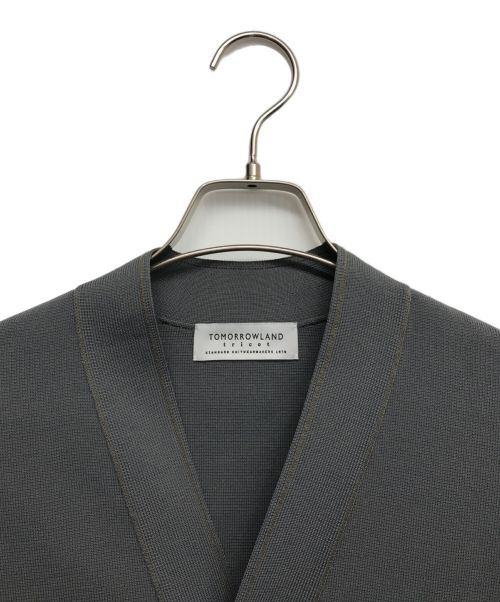 TOMORROW LAND tricot（トゥモローランド トリコ）TOMORROW LAND tricot (トゥモローランド トリコ) ポリエステルミラノリブVネックデザインカーディガン グレー サイズ:Sの古着・服飾アイテム