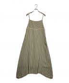 Diagramダイアグラム）の古着「ストライプ ロングキャミワンピース」｜アイボリー